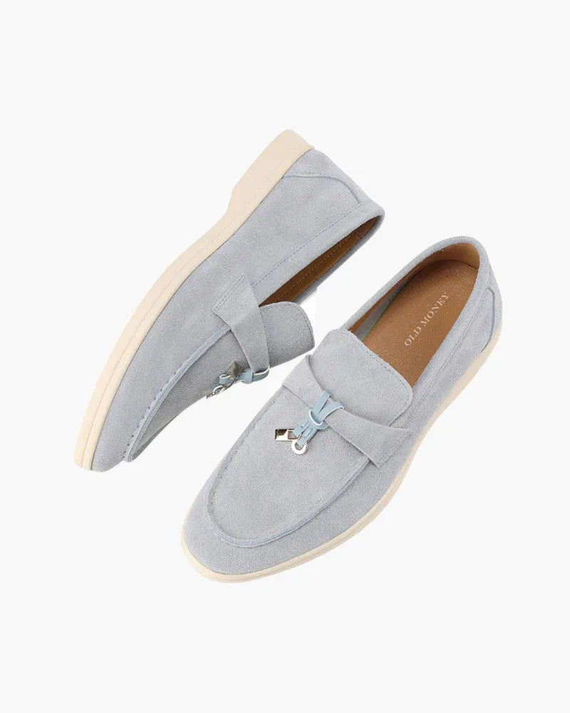 Vernier Suede Loafers — Ivory