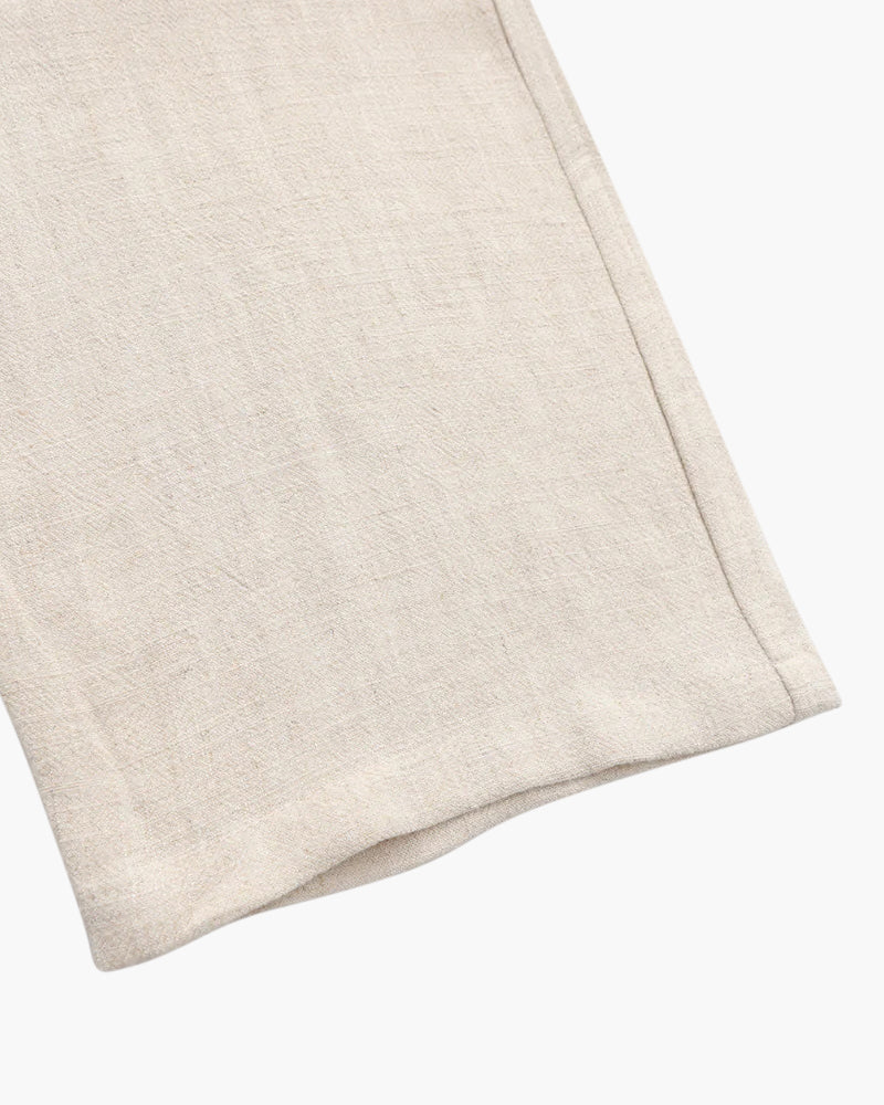 Pantalones de lino holgados con cordón