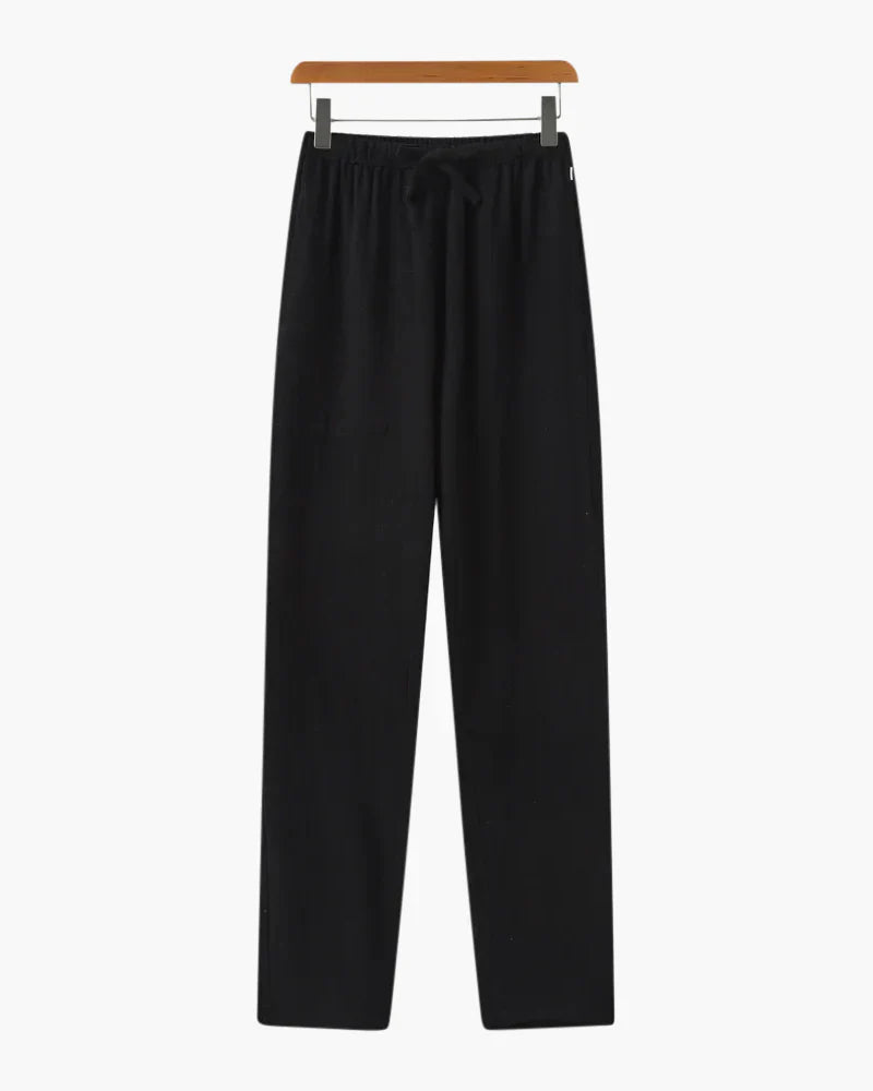 Pantalones de lino holgados con cordón