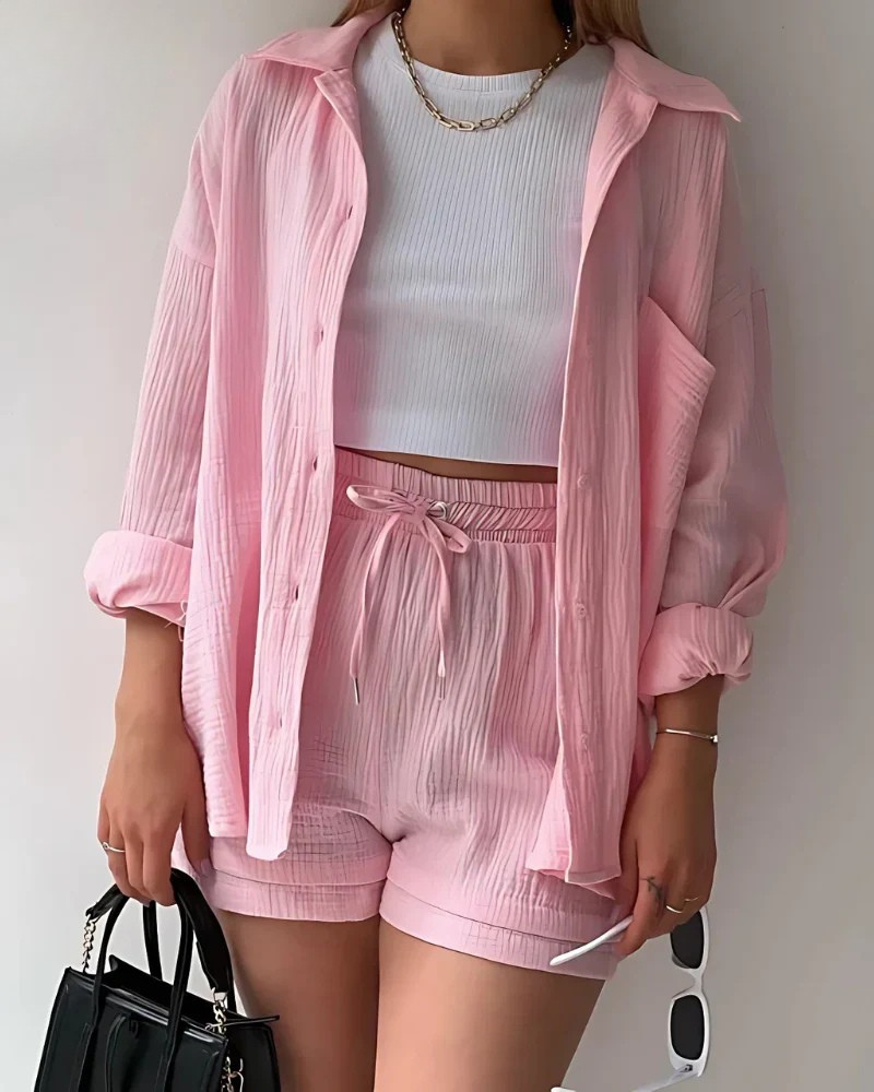 Conjunto coordinado arrugado Santorini