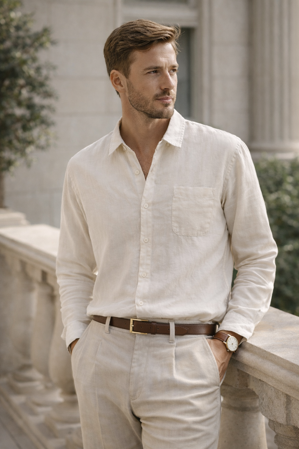 Vernier Signature Linen Shirt