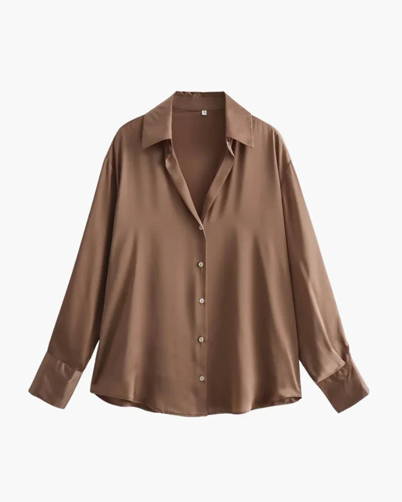 Blusa de satén Éclat Vernier