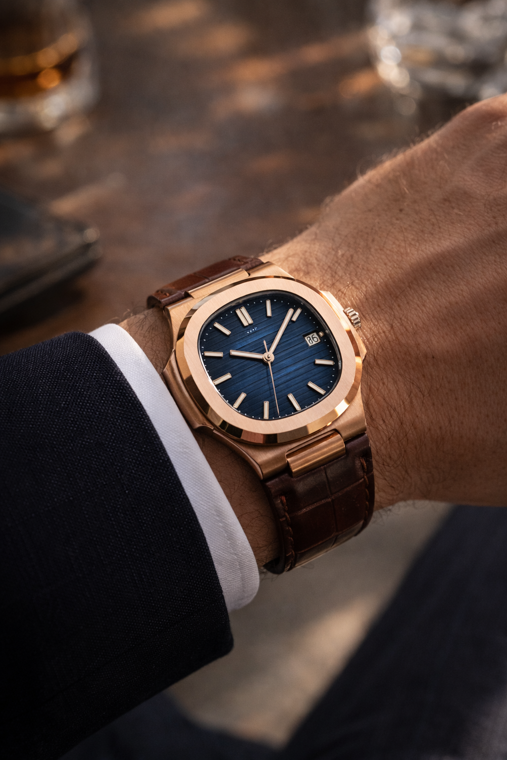 Vernier Classic Watch — Brown Leather