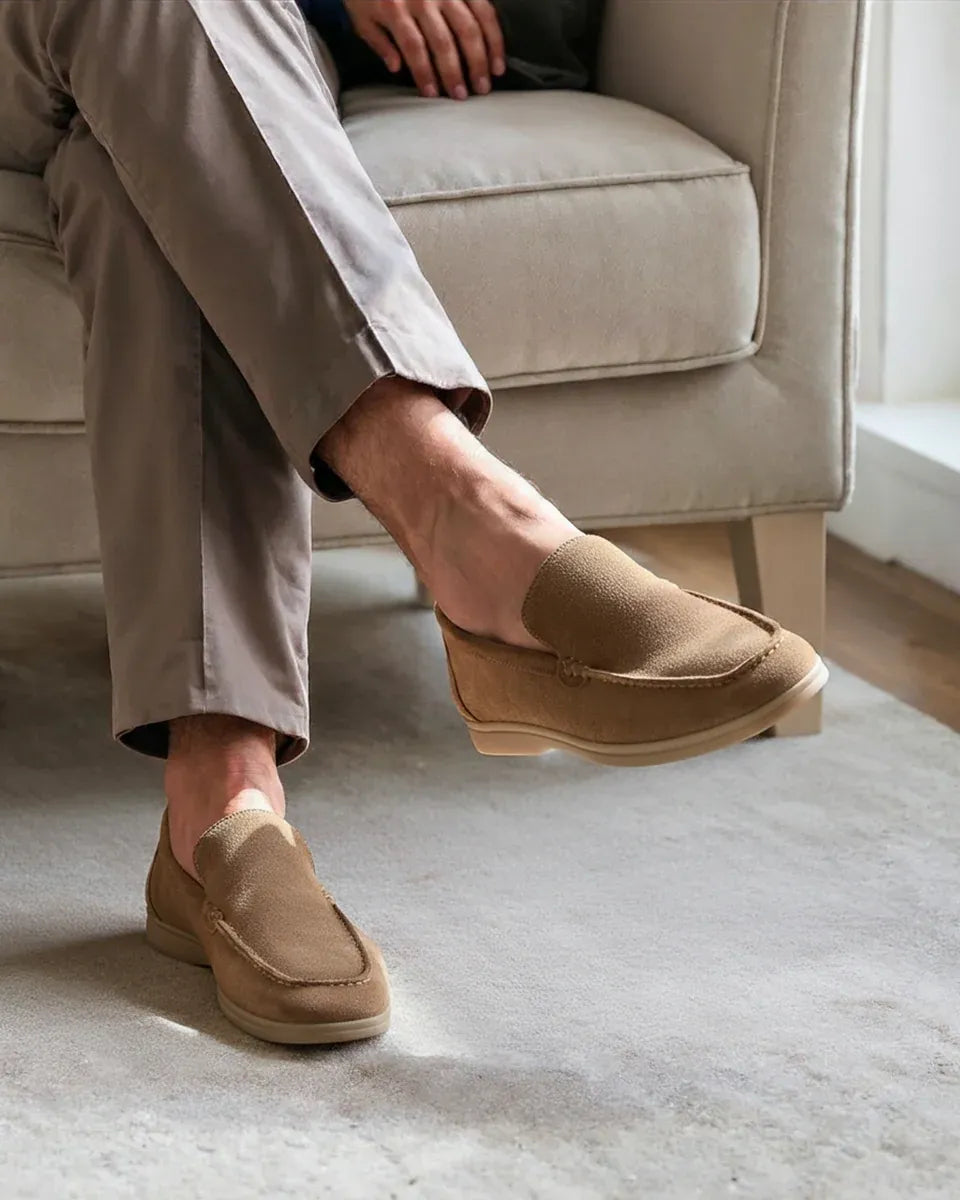 Vernier Signature Suede Loafers
